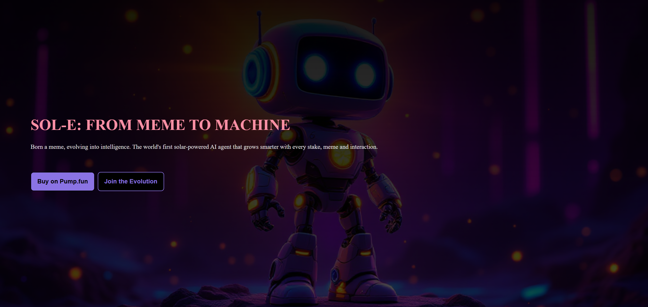 Landing page desktop